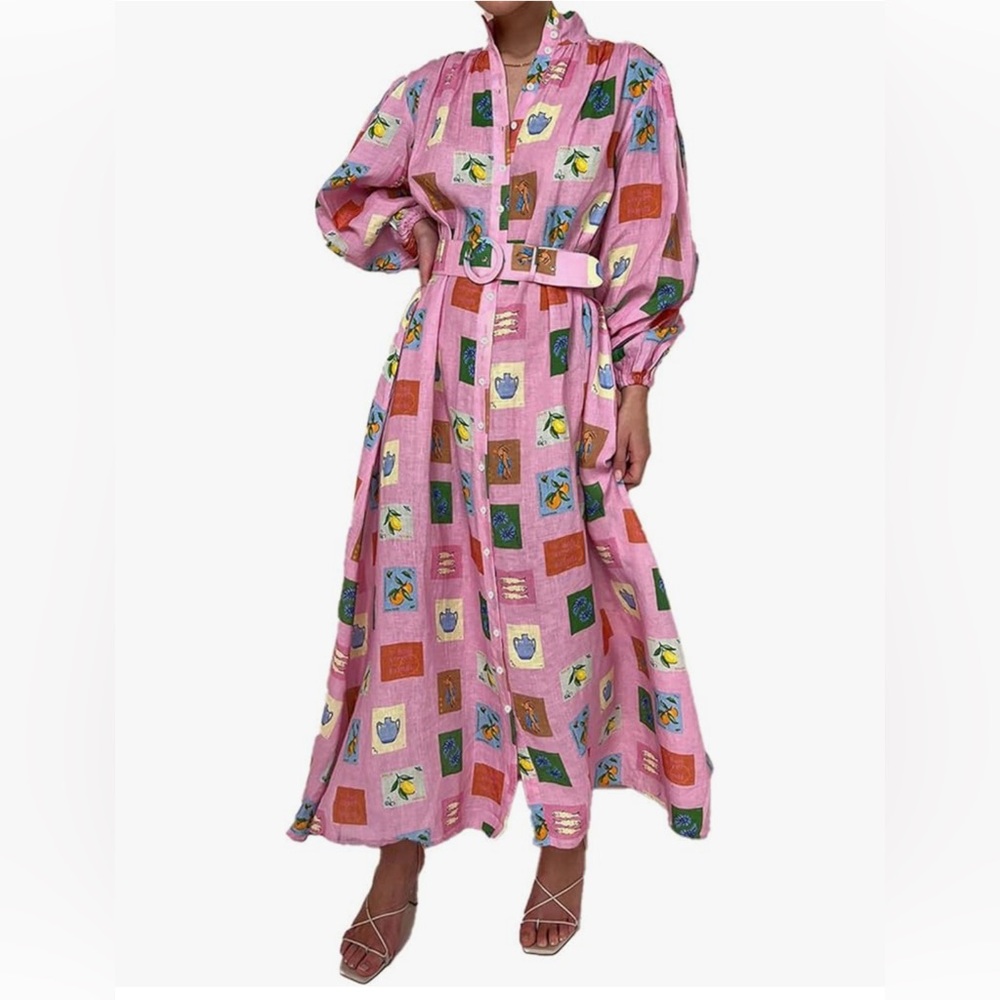 Colorful Patterned Maxi Dress